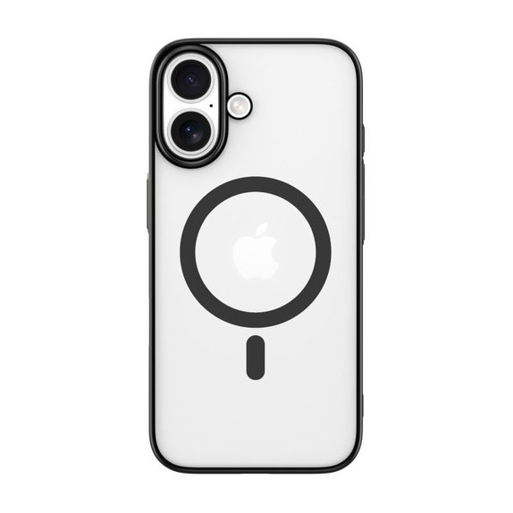 Coque Glimmer avec MagSafe pour iPhone 16, Noire, Devia