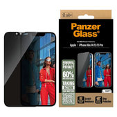 Verre trempé UWF Privacy pour iPhone 17e/16e/14/13/13 Pro, Noir, PanzerGlass