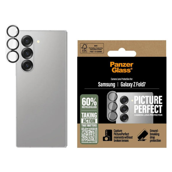 Protection d’objectif photo PicturePerfect pour Samsung Z Fold7, Noir, PanzerGlass