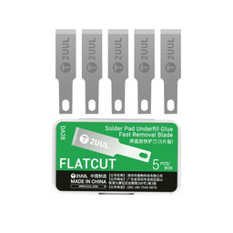 Lames pour retrait de colle Underfill, coupe plate, 2UUL DA28, 5 pcs/pack