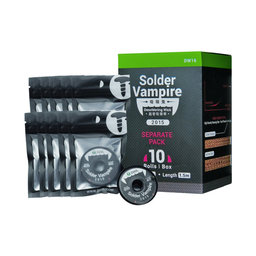 Tresse à dessouder, Solder Vampire, 2UUL DW16, emballage individuel, 10 rouleaux/boîte