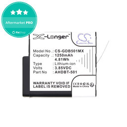 Batterie pour Gopro Hero 8, Hero 6, 1250mAh, Li-Ion, 3.85V, AHDBT-501, HQ