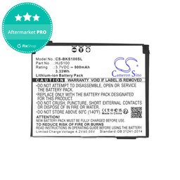 Batterie pour Becker HJS 100, HJS100, Li-Ion, 3.7V, 900mAh, HQ