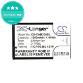 Batterie pour Cat B30, 1200mAh, Li-Ion, 3.7V, 1ICP5/3450 1S1P, HQ