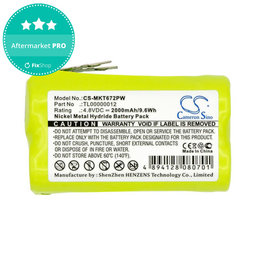 Batterie pour Makita 6722D, 6723DW, 2000mAh, Ni-MH, 4.8V, TL00000012, HQ