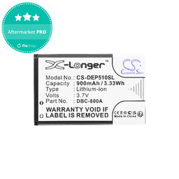 Batterie pour Doro 1360, 900mAh, Li-ion, 3.7V, DBC-800A, HQ