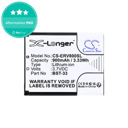 Batterie pour Sony Ericsson W595, K790i, K800i, W850i, W900i, W950i, 900mAh, Li-ion, 3.7V, BST-33, HQ