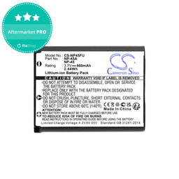 Batterie pour Leica, ALBA, Fujifilm, Avision, Praktica, Medion, 660mAh, Li-ion, 3.7V, NP-45, HQ