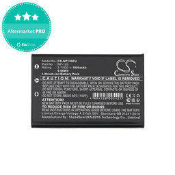 Batterie pour Toshiba Camileo H30, FujiFilm NP-120, 1800mAh, Li-Ion, 3.7V, PX1657, HQ