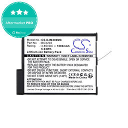 Batterie pour DJI Osmo Action 3, Action 4, 1800mAh, Li-Ion, 3.85V, BCX202, HQ