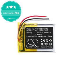 Batterie pour GoPro Hero 4 Session, Hero 5 Session, 800mAh, Li-Pol, 3.7V, 601-06750-000, HQ