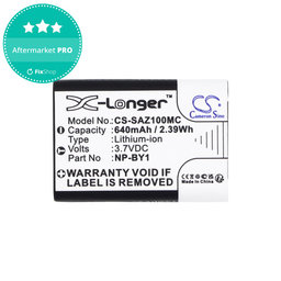 Batterie pour Sony HDR-AZ1, 640mAh, Li-Ion, 3.7V, NP-BY1, HQ