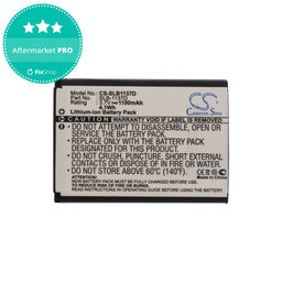 Batterie pour Samsung NV100HD, 1100mAh, Li-Ion, 3.7V, SLB-1137D, HQ
