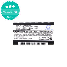 Batterie pour Jay-Tech Jay-Cam I4800, Kodak Easyshare Z1012, 1600mAh, Li-Ion, 3.7V, KLIC-8000, HQ