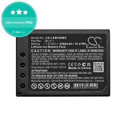 Batterie pour Olympus OM SYSTEM OM-1, OM-1 Mirrorless, 2260mAh, Li-Ion, 7.2V, BLX-1, HQ