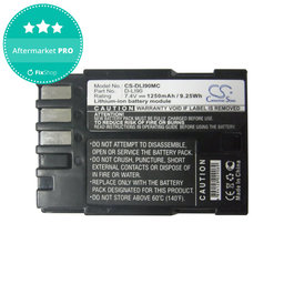 Batterie pour Pentax 645d, K-5, 1250mAh, Li-Ion, 7.4V, D-LI90, HQ