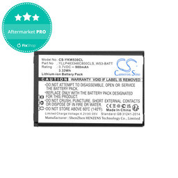 Batterie pour Yealink W53, W53h, W78h, 900mAh, Li-Ion, 3.7V, W53-BATT, HQ