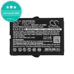 Batterie pour Ikusi TM60, 61, 62, 600mAh, Ni-MH, 7.2V, BT06, HQ