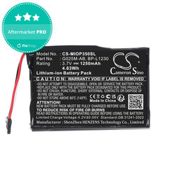 Batterie pour Mitac Mio P350, P550, 1250mAh, Li-Ion, 3.7V, BL-LP1230, HQ