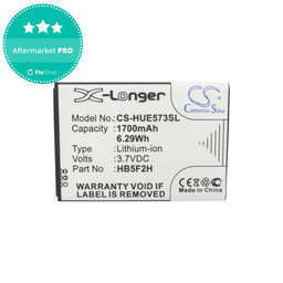 Batterie pour Huawei E5330, 1700mAh, Li-Ion, 3.7V, HB5F2H, HQ