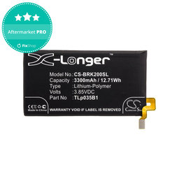 Batterie pour Blackberry BBF 100, 3300mAh, Li-Pol, 3.85V, TLp035B1, HQ