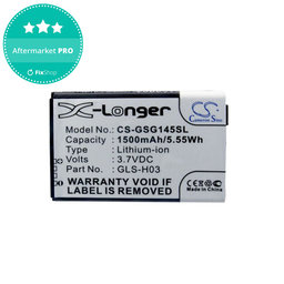 Batterie pour Gigabyte GSmart G1345, 1500mAh, Li-Ion, 3.7V, GLS-H03, HQ