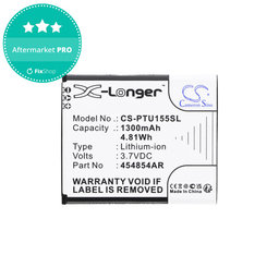 Batterie pour Panasonic Kx-Tu150, Kx-Tu150exr, 1300mAh, Li-Ion, 3.7V, 454854AR, HQ