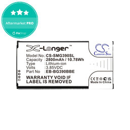 Batterie pour Samsung Galaxy Xcover 4, 4S, 2800mAh, Li-Ion, 3.85V, EB-BG390BBE, HQ