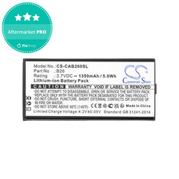 Batterie pour Cat B26, 1350mAh, Li-Ion, 3.7V, B26, HQ