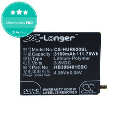 Batterie pour Huawei Ascend Y6 2, Honor 5a, Huawei G7 Plus, 3100mAh, Li-Pol, 3.8V, HB396481EBC, HQ