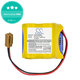 Batterie pour Fanuc 18-T Series Programmable Logic, 2400mAh, Li-MnO2, 6V, BR-2/3AGCT4A, HQ