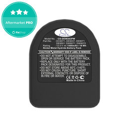 Batterie pour Dewalt DCD940B2, DCD910KX, 1500mAh, Ni-MH, 12V, DC9071, DE9074, HQ