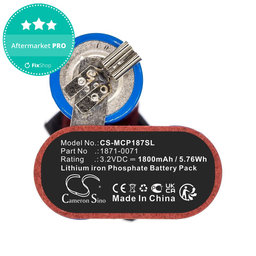 Batterie pour Ermila Bellina, Moser Chrom Style Pro 1871, 1800mAh, LiFePO4, 3.2V, 1871-0071, HQ