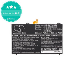 Batterie pour Samsung Galaxy Tab S2, 5800mAh, Li-Pol, 3.8V, EB-BT810ABE, HQ
