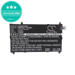 Batterie pour Samsung Galaxy Tab Pro 8.4, 4800mAh, Li-Pol, 3.8V, T4800E, HQ