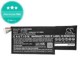 Batterie pour MSI GF63, MSI GF75, MSI GS63, 4500mAh, Li-Pol, 11.4V, BTY-M6K, HQ