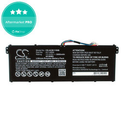 Batterie pour Acer Aspire 5, 7 E5, V3, Chromebook 11, 13, 15, 3000mAh, Li-Pol, 15.2V, AC14B18K, HQ