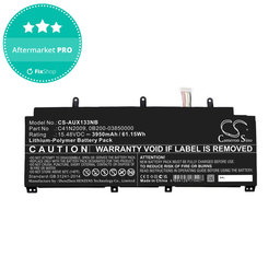 Batterie pour Asus ROG Flow X13 GV301QE-K6008, 3950mAh, Li-Pol, 15.48V, C41N2009, HQ