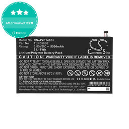 Batterie pour Vodafone Tab Prime 7, 5500mAh, Li-Pol, 3.85V, TLP058B2, HQ