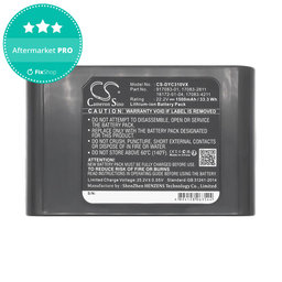 Batterie pour Dyson DC31, DC34, DC35, DC44, 1500mAh, Li-Ion, 22.2V, 17083-2811, HQ