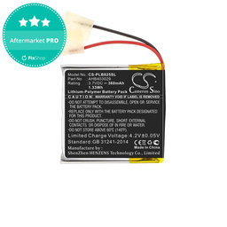 Batterie pour Plantronics Voyager Focus B825, 360mAh, Li-Pol, 3.7V, AHB403029, HQ