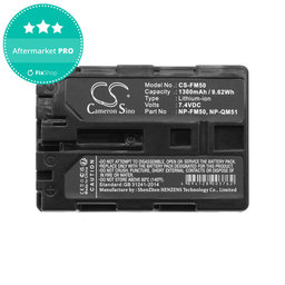 Batterie pour Sony CCD-TR108, Cyber-shot DSC-S50, 1300mAh, Li-Ion, 7.4V, NP-QM51, HQ