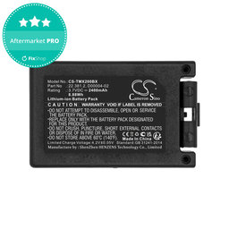 Batterie pour Tele Radio TG-TXMNL, 2400mAh, Li-Ion, 3.7V, D00004-02, HQ