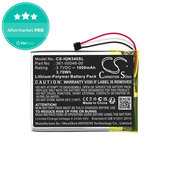 Batterie pour Garmin Dash Cam 20, Nuvi 3400, 1000mAh, Li-Pol, 3.7V, 361-00046-00, HQ