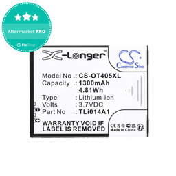 Batterie pour Alcatel OneTouch Evolve, 1300mAh, Li-Ion, 3.7V, TLi014A1, HQ