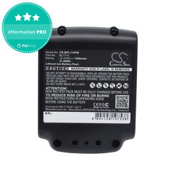 Batterie pour Black & Decker ASL146BT12A, LBXR16, SSL20SB, 1500mAh, Li-Ion, 14.4V, BL1114, HQ