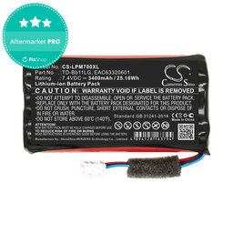 Batterie pour LG Music Flow P7, Xboom Go PK7, 3400mAh, Li-Ion, 7.4V, TD-Bb11LG, HQ