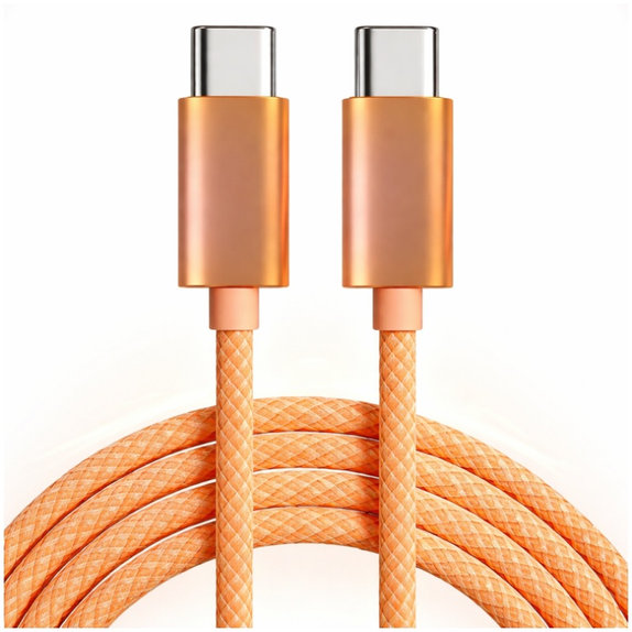 Câble USB-C / USB-C avec charge rapide, PD 60W, 1 m, Orange