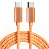 Câble USB-C / USB-C avec charge rapide, PD 60W, 2 m, Orange