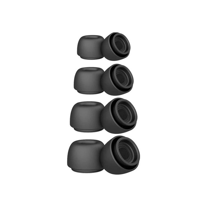 Embouts auriculaires en silicone de remplacement pour Apple AirPods Pro et Pro 2, lot (L, M, S, XS), Noir